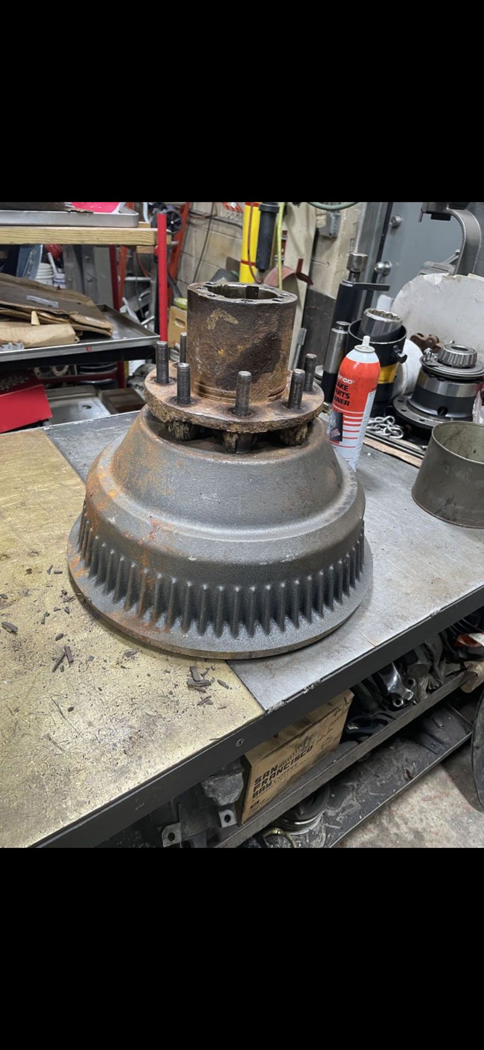 Transmission case with input shaft and housing details